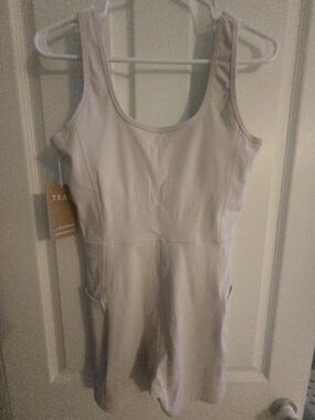 Active By Teal Britt Jumpsuit Taupe Gray